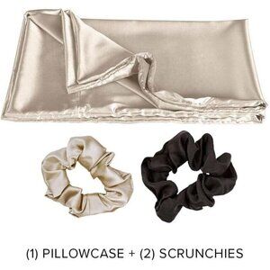 MEND Satin Pillowcase with Scrunchies for Hair Pack of 2 Gift Set - Luxury Soft